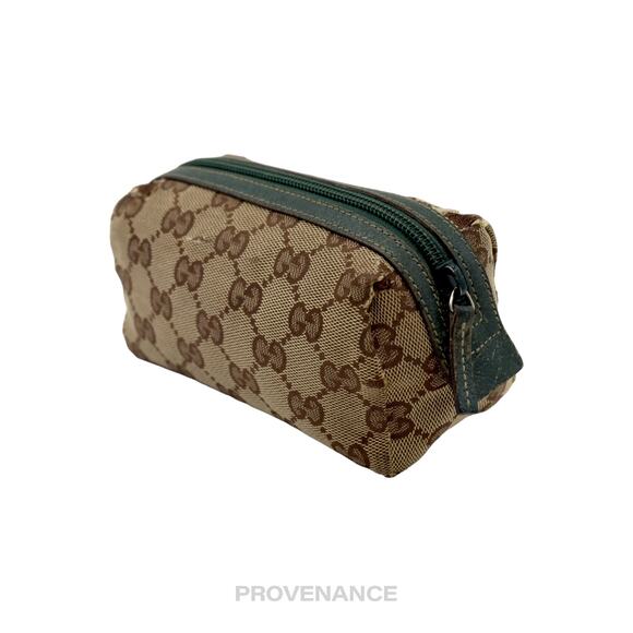 🔴 Gucci Zip Pouch - GG Canvas Forest Green - Picture 4 of 8